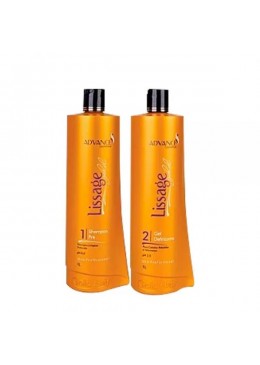 Lissage Progressive Brush Keratin Straightening Kit 2x1L - Gold Hair Advance Beautecombeleza.com