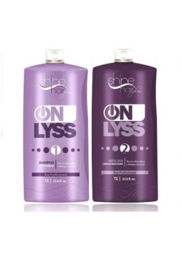 Escova Progressiva Plus On Liss Kit 2x1L - Shine Hair Beautecombeleza.com