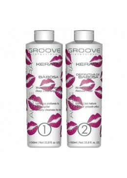 Keratin Babosa Aloe Vera Progressive Brush Smoothing Treatment Kit 2x1L - Groove Beautecombeleza.com