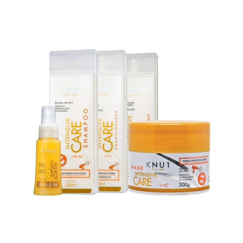 Intensive Care Hydration Softness Shine Anti Frizz Treatment Kit 5 Products - Knut Beautecombeleza.com