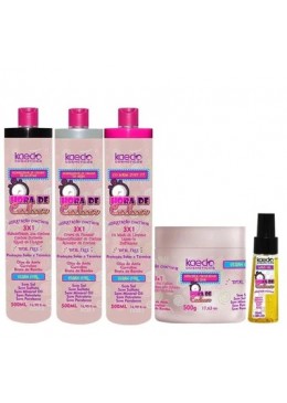 Hora De Cachear 3x1 Boucles  Vegan Kit 5 Itens - Kaedo   Beautecombeleza.com