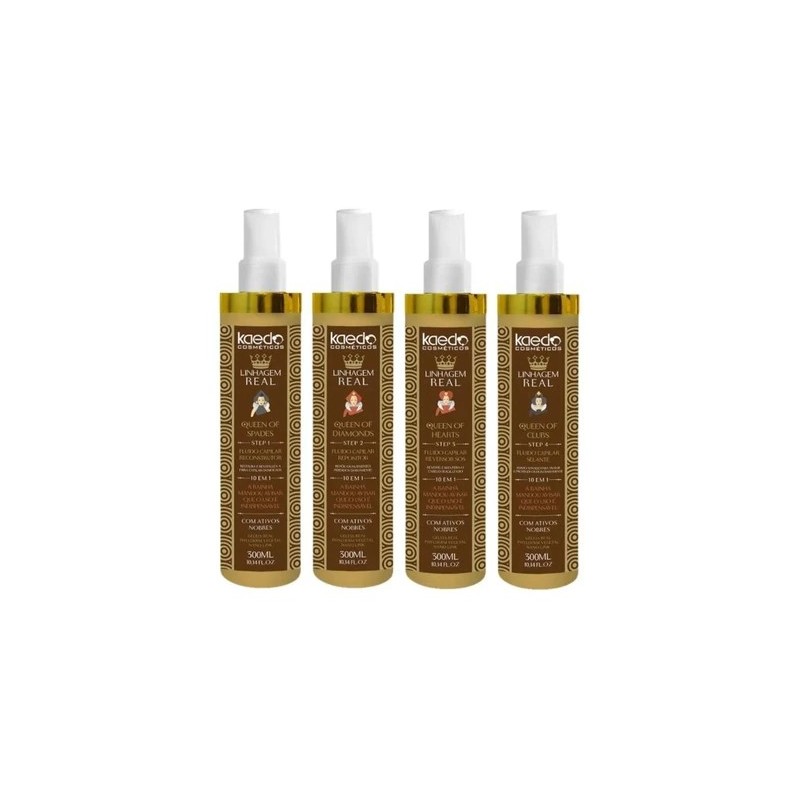 Linhagem Real Chronogramme Capillaire Kit 4x300ml - Kaedo Beautecombeleza.com Linhagem Real Chronogramme Capillaire Kit 4x300ml - Kaedo Beautecombeleza.com