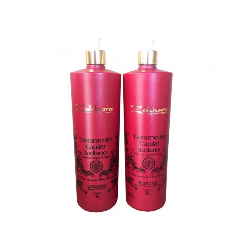 Indian Progressive Brush Damaged Hair Plastic Treatment Kit 2x1L - Zahhara Beautecombeleza.com