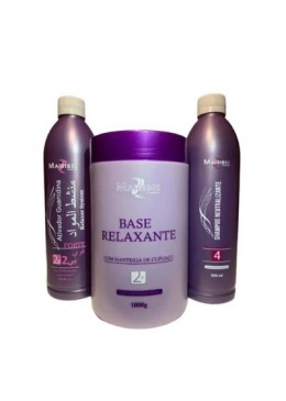 Strong Guanidine Activator Relaxation Smoothing Treatment Kit 3 Itens - Mairibel Beautecombeleza.com