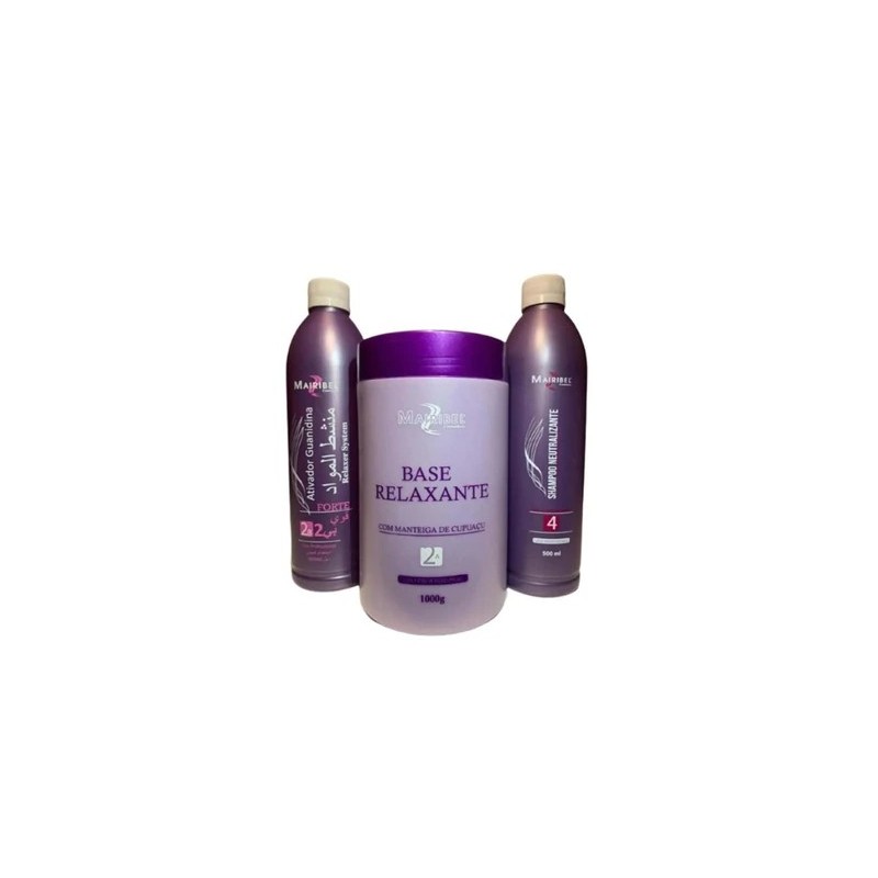 Strong Guanidine Activator Relaxation Smoothing Treatment Kit 3 Itens - Mairibel Beautecombeleza.com