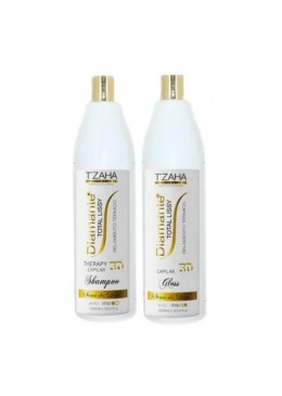 Diamond Total Lissy Organic Semi di Lino Definitive Hair Progressive Kit - T'Zaha Beautecombeleza.com