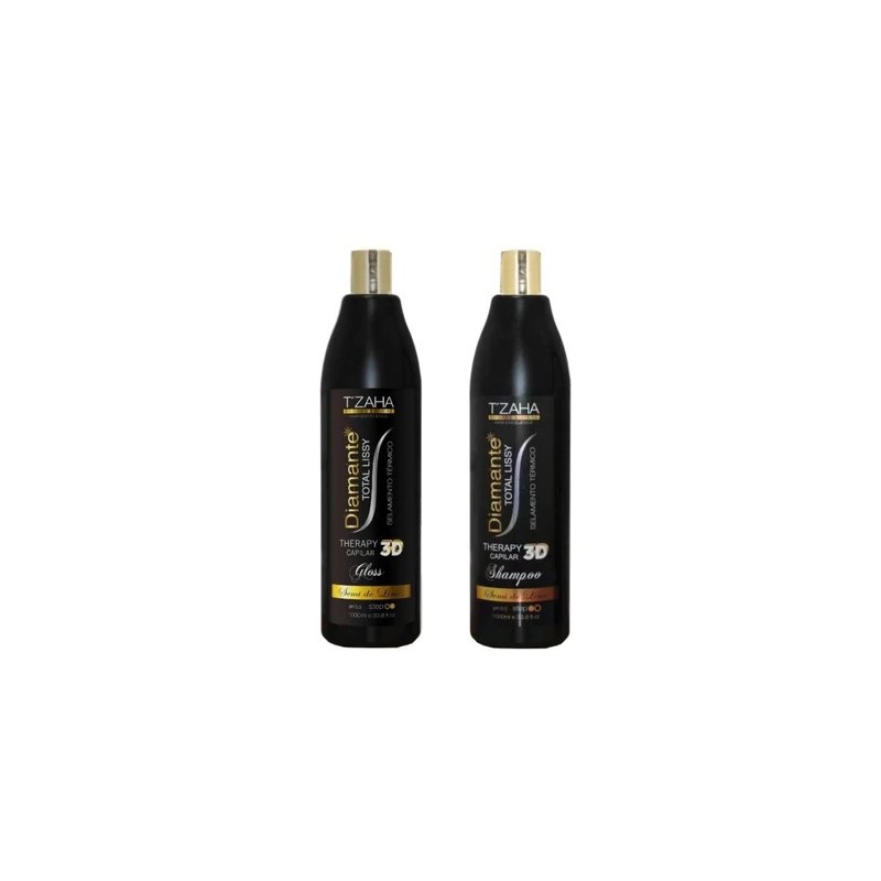 Diamond Total Lissy 3D Semi di Lino Definitive Hair Progressive Kit 2x1L - T'Zaha Beautecombeleza.com