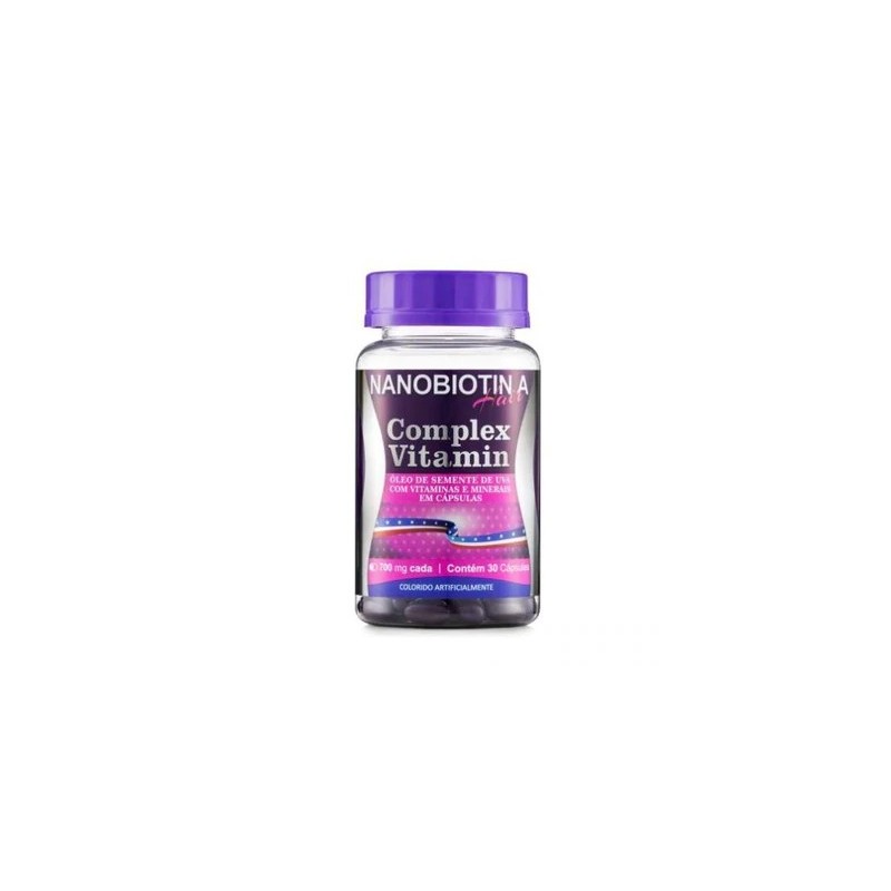 Nanobiotin A Hair Supplement Complex Vitamin 30x700mg Caps. - Nanovin A Beautecombeleza.com