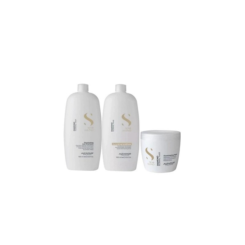 Semi Di Lino Diamond Illuminating Normal Hair Kit 3 Itens - Alfaparf Milano Beautecombeleza.com