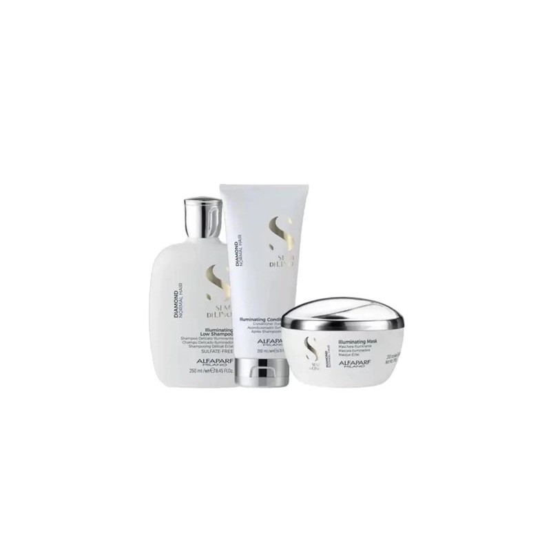 Semi Di Lino Diamond Illuminating Normal Hair Kit 3 Itens - Alfaparf Milano Beautecombeleza.com Semi Di Lino Diamond Illuminating Normal Hair Kit 3 Itens - Alfaparf Milano Beautecombeleza.com