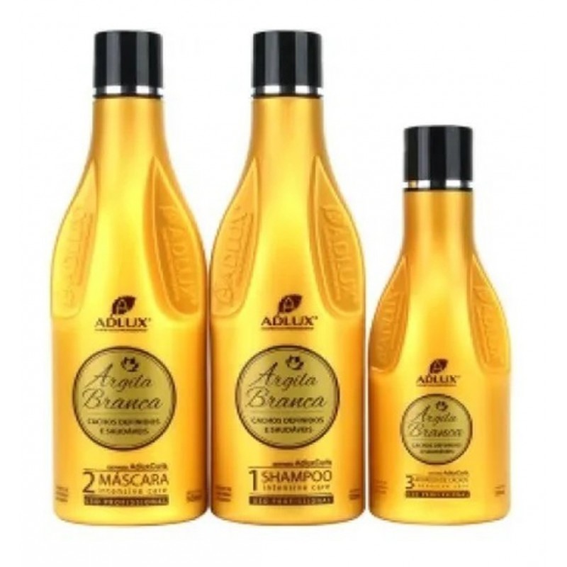 Argila Branca White Clay Curly Hair Activator Organic Curls Kit 3 Itens - Adlux Beautecombeleza.com Argila Branca White Clay Curly Hair Activator Organic Curls Kit 3 Itens - Adlux Beautecombeleza.com