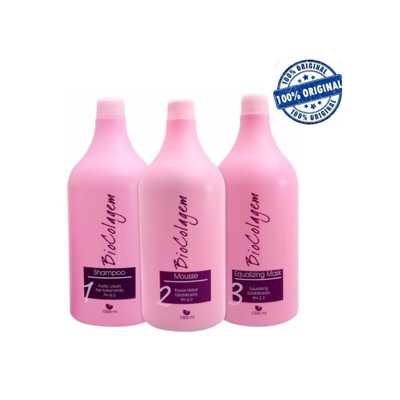 Biocolagem Biocollage Progressive Brush Blond Hair Kit 3x1000ml - Manga Rosa Beautecombeleza.com