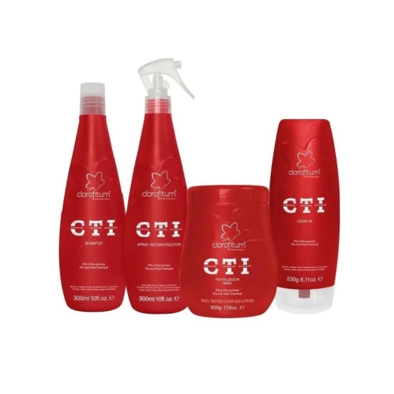 CTI Pré e Pós Química Reconstrutor Kit 4 Itens - Clorofitum Beautecombeleza.com CTI Pré e Pós Química Reconstrutor Kit 4 Itens - Clorofitum Beautecombeleza.com