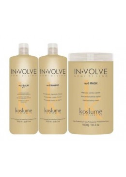 In Volve Semi di Lino Home Care Nutrition Repair Treatment 3 Products - Kostume Beautecombeleza.com