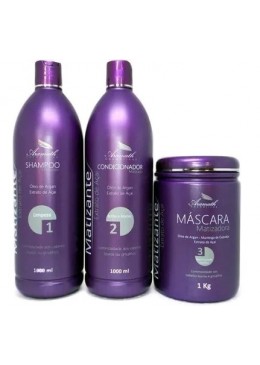 Matizador Profissional Extrato De Açai Kit 3x1000ml - Aramath Beautecombeleza.com