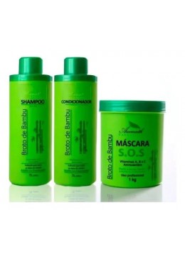 Broto de Bambu S.O.S Kit 3x1l - Aramath Beautecombeleza.com