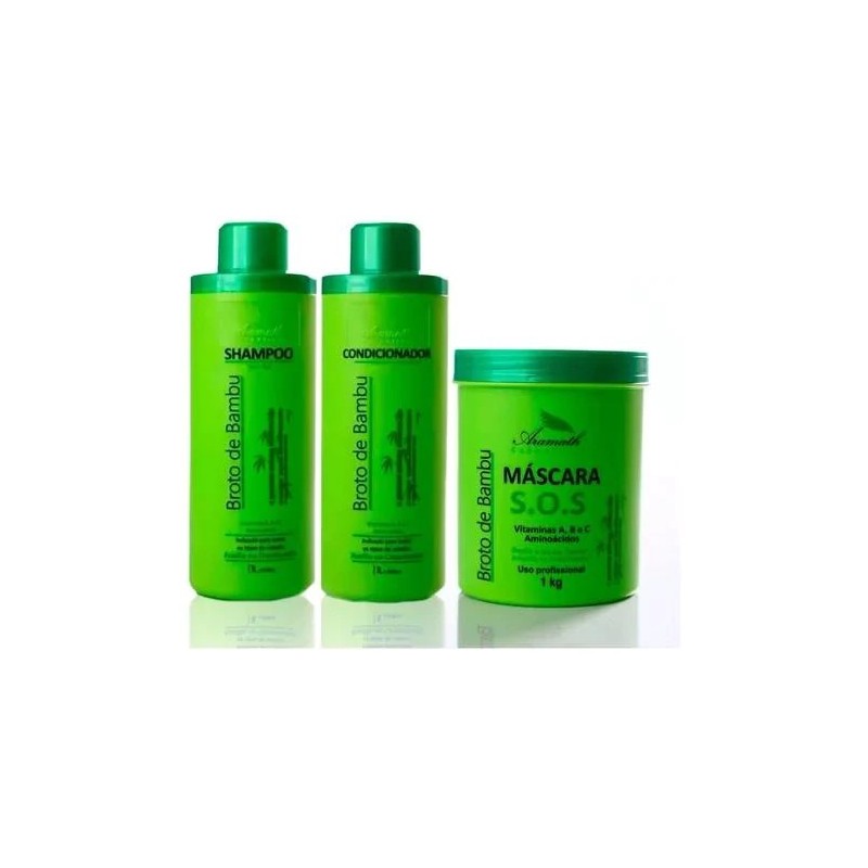 Broto de Bambu S.O.S Kit 3x1l - Aramath Beautecombeleza.com