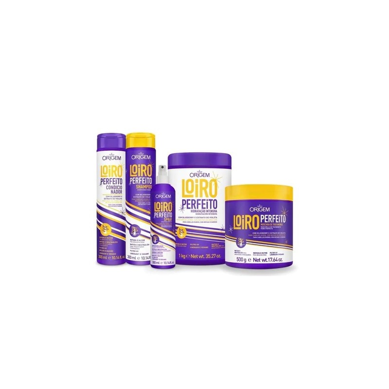 Matizante Loiro Perfeito les Cheveux Blond Origem Kit 5 Itens - Nazca Beautecombeleza.com Matizante Loiro Perfeito les Cheveux Blond Origem Kit 5 Itens - Nazca Beautecombeleza.com