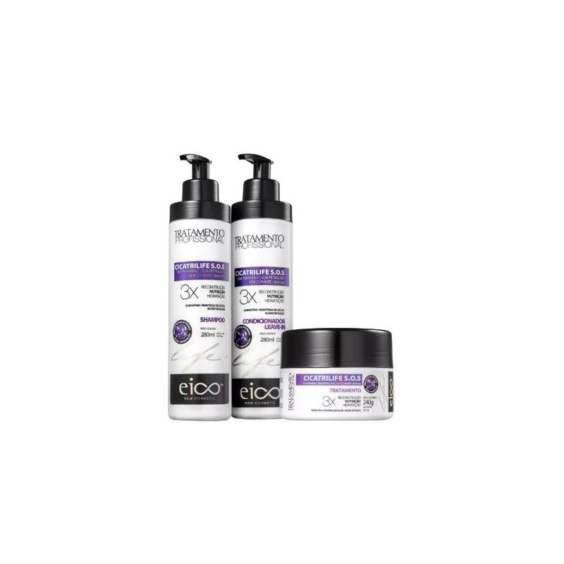 Cicatrilife S.O.S. Shampoo / Revitalisant / Masque Kit 3  - Eico  
 Beautecombeleza.com