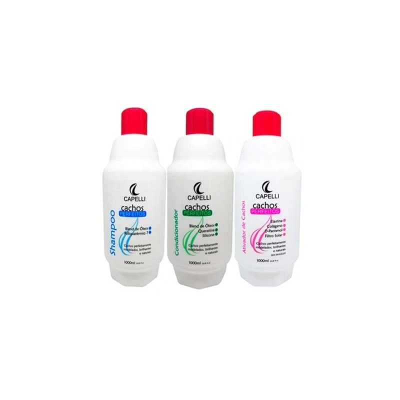 Cachos Perfeitos Kit 3x1L - Capelli Beautecombeleza.com Cachos Perfeitos Kit 3x1L - Capelli Beautecombeleza.com