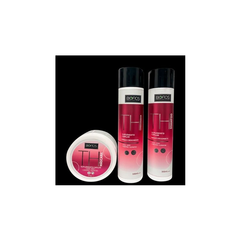 Top Hair Force et Croissance des Cheveux Kit (3 Produits)- Biofios Profissional  Beautecombeleza.com