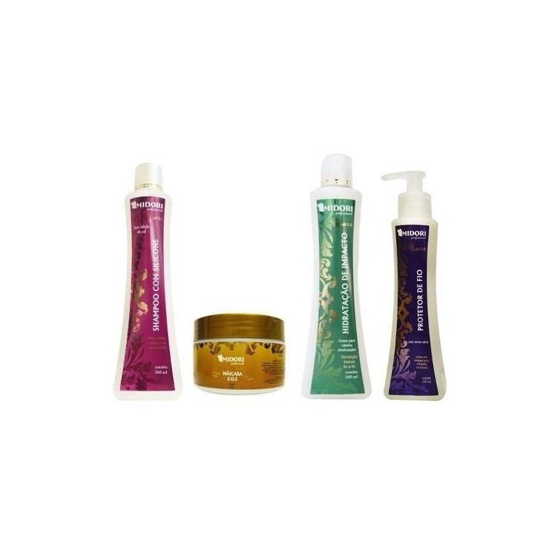 Manutenção Capilar De Impacto Kit 4 - Midori Beautecombeleza.com Manutenção Capilar De Impacto Kit 4 - Midori Beautecombeleza.com