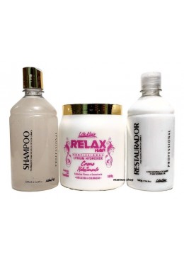 Relaxation et Lissage Relax Hair Lithium Kit 3 Prod.  - Life Hair 
 Beautecombeleza.com