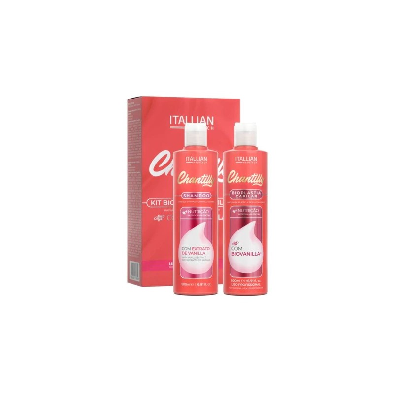 Bioplastia Capilar Progressiva Chantilly Kit 2x500ml - Itallian Hair Tech Beautecombeleza.com