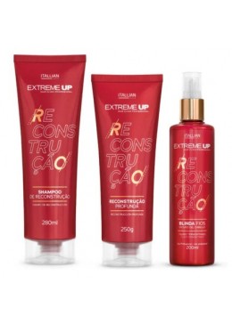 Extreme Up Wires Shielding Deep Reconstruction Hair Kit 3 Itens - Itallian Hair Tech Beautecombeleza.com