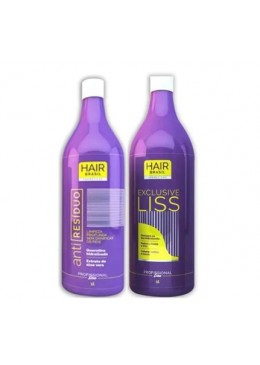 Escova Progressiva Orgânica Exclusive Liss Kit 2x1L - Hair Brasil Beautecombeleza.com