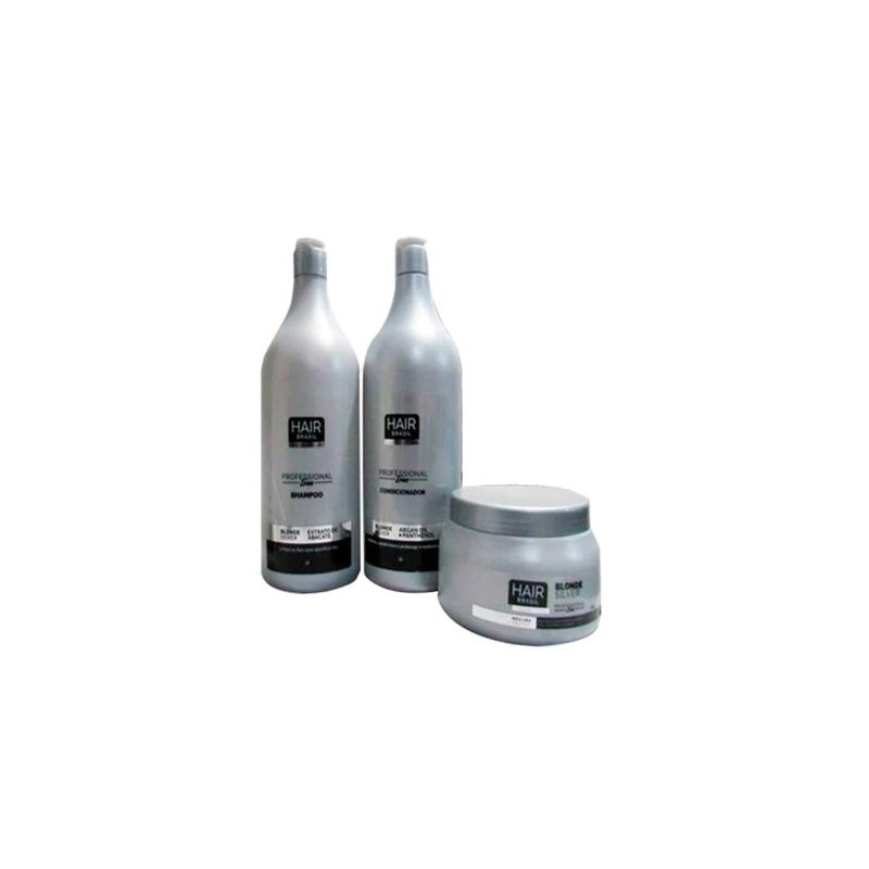 Blonde Tinting Daily Argan Oil Panthenol Treatment Kit 3 Itens - Hair Brasil Beautecombeleza.com