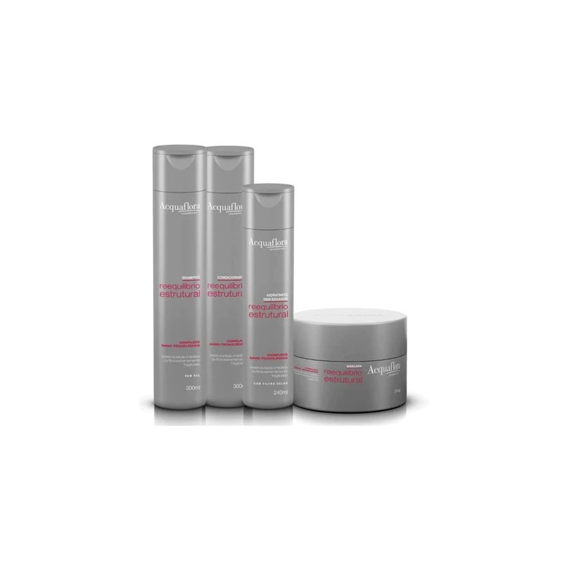Hydratante Rééquilibrante Structurelle Kit 4 Itens - Acquaflora Beautecombeleza.com Hydratante Rééquilibrante Structurelle Kit 4 Itens - Acquaflora Beautecombeleza.com