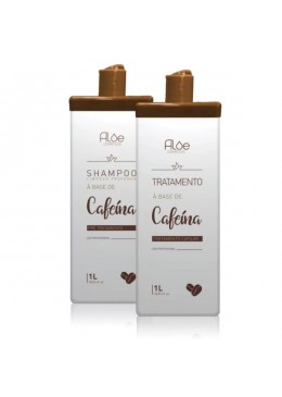 Caffeine Progressive Brush Straightening Recovery Hair Treatment Kit 2x1L - Aloe Beautecombeleza.com