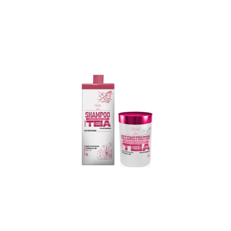 Teia Web Effect Hair Moisturizing Reconstructor Vitamins Treatment Kit 2x1 - Aloe
 Beautecombeleza.com