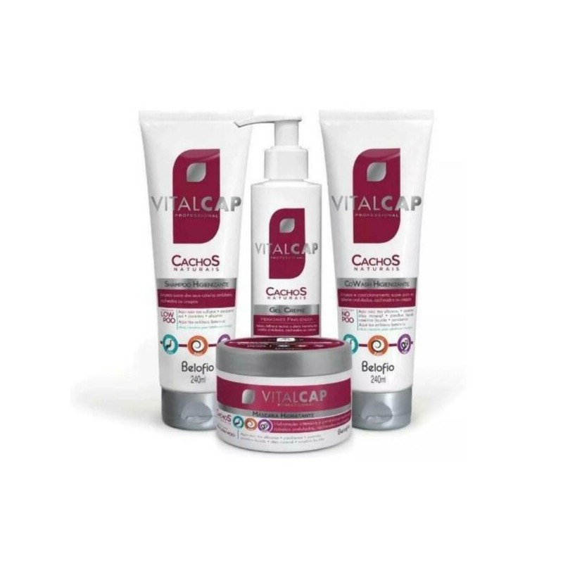 Vitalcap Cachos Naturais Kit 4 Produtos - BeloFio Beautecombeleza.com Vitalcap Cachos Naturais Kit 4 Produtos - BeloFio Beautecombeleza.com
