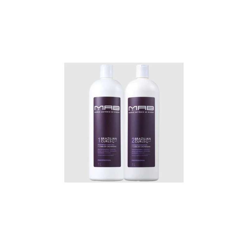 Brazilian Curls Frizz Control Daily Curly Wavy Hair Treatment Kit 2x1L - MAB Beautecombeleza.com