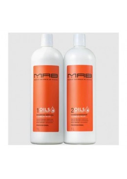 Oils Recovery Dry Hair Nourishing Softness Shine Daily Treatment Kit 2x1L - MAB Beautecombeleza.com