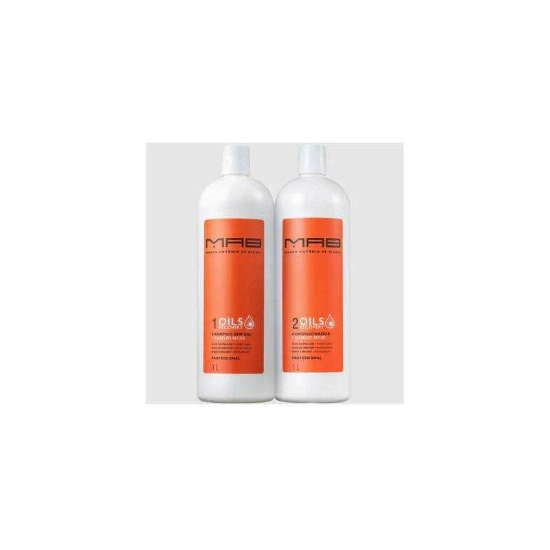 Oils Recovery Dry Hair Nourishing Softness Shine Daily Treatment Kit 2x1L - MAB Beautecombeleza.com