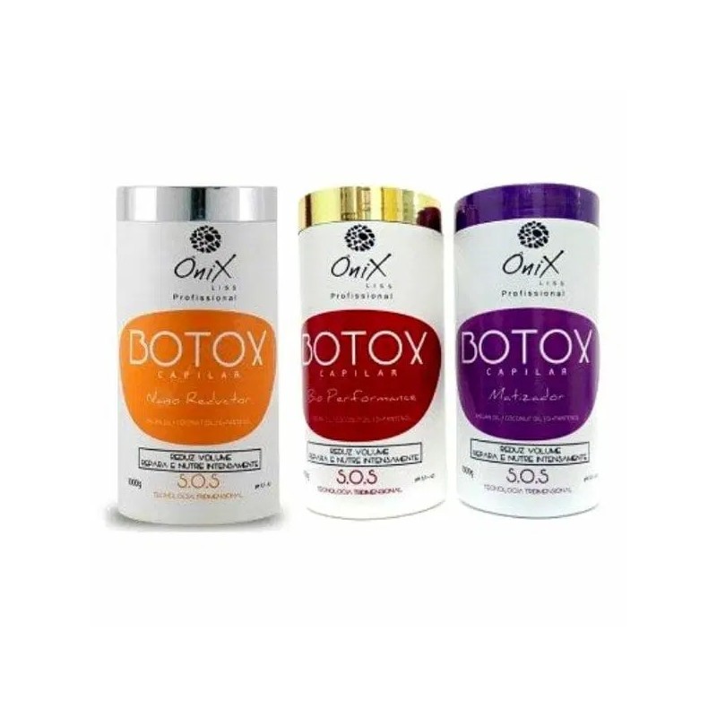 Trio Botox Capilar Kit 3x1kg - Onix Liss Beautecombeleza.com