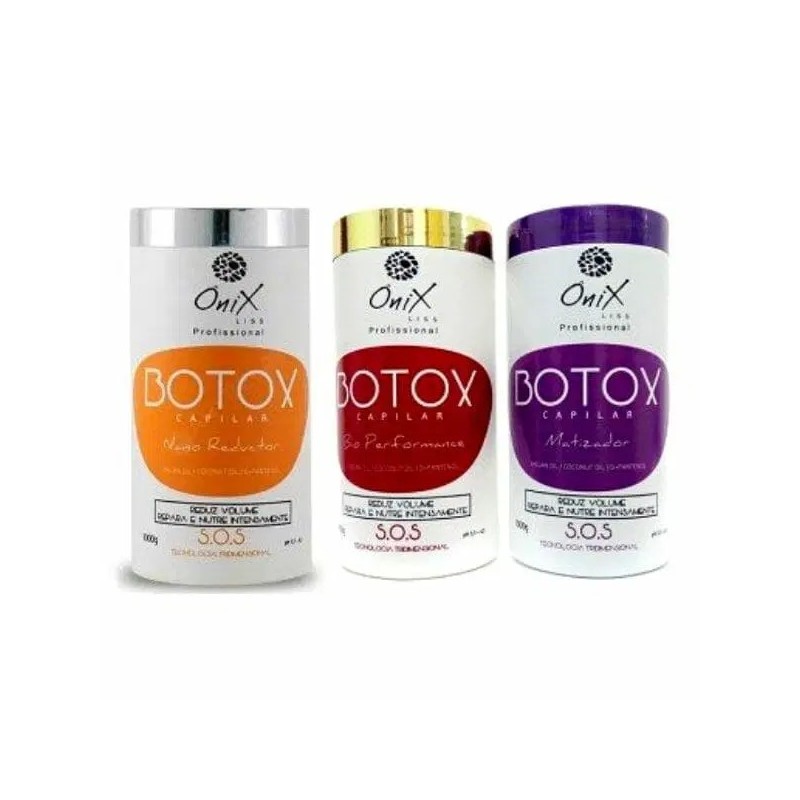 Trio Botox Capilar Treatment Kit 3x1kg - Onix Liss Beautecombeleza.com