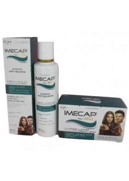Hair Supplement + Shampoo Anti Loss Hydration Treatment Kit 2 Itens - Imecap Beautecombeleza.com