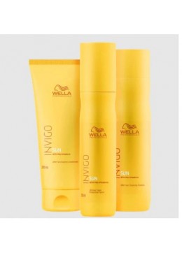 Invigo Sun Post Beach Sun Beach Pool Protection Hair Treatment Kit 3 Itens - Wella Beautecombeleza.com