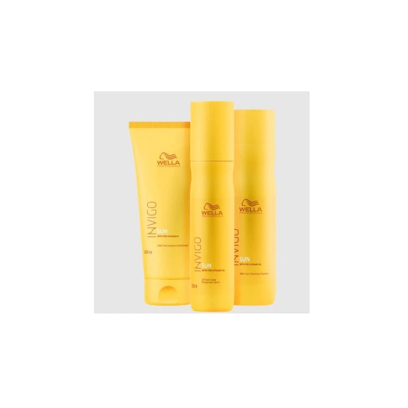 Invigo Sun Post Beach Sun Beach Pool Protection Hair Treatment Kit 3 Itens - Wella Beautecombeleza.com