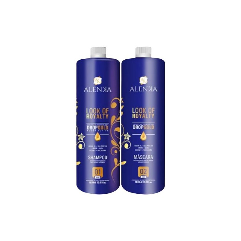 Look of Royalty Smoothing Straightning Drop Gold Treatment Kit 2x1L - Alenka Beautecombeleza.com