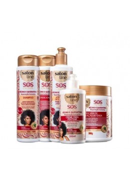 Salon Line SOS Curls Ricino Keratin Wavy Curly Deep Repair Treatment 5 Prod. Beautecombeleza.com