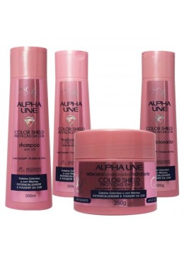 Shamp+ Cond+ Finaliz+ Másc - Color Shield Kit 4 Itens - Alpha Line Beautecombeleza.com