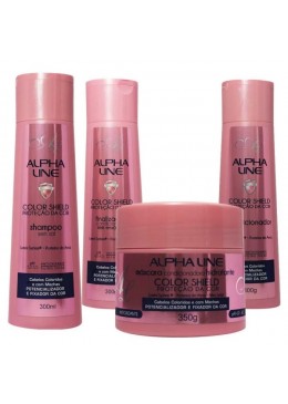 Color Shield Protection Hair Conditioning Treatment Kit 4 Itens - Alpha Line Beautecombeleza.com