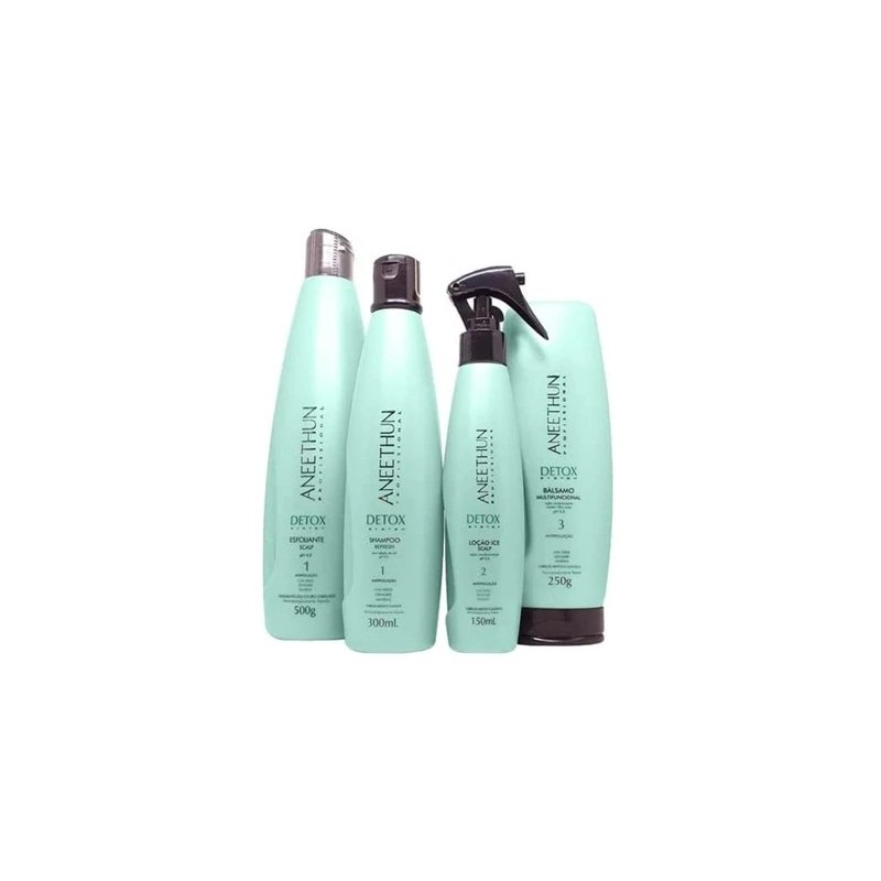 Detox Capilar Kit 4 Itens - Aneethun Beautecombeleza.com Detox Capilar Kit 4 Itens - Aneethun Beautecombeleza.com