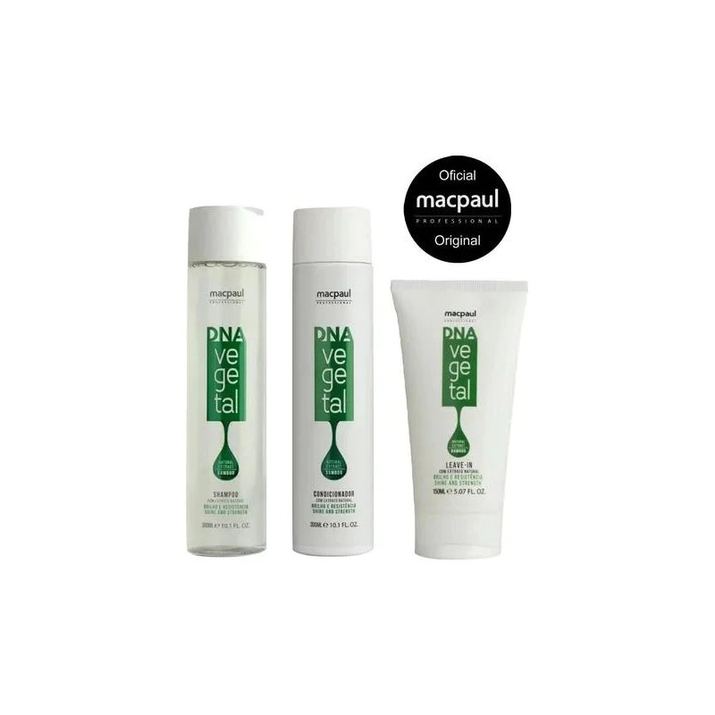 Kit Dna Vegetable Macpaul Shampoo Conditioner E Leave in - Macpaul Beautecombeleza.com