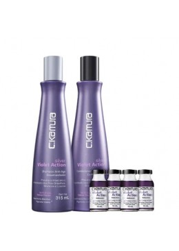 C.Kamura Silver Violet Action Matizadora Cheveux Blonds Trio Kit (3 Produits) Beautecombeleza.com